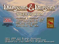 Dungeons and Dragons: Tower of Doom (Euro 940412) 封面